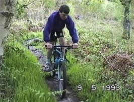 Neil tackles the final descent to the River Bovey